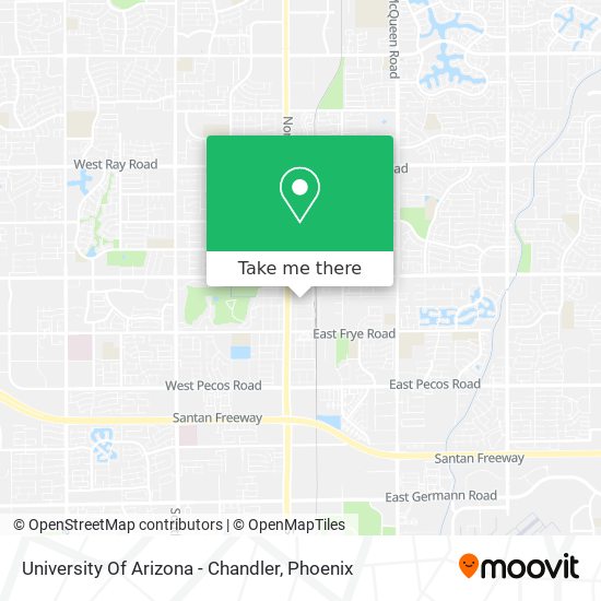 Mapa de University Of Arizona - Chandler