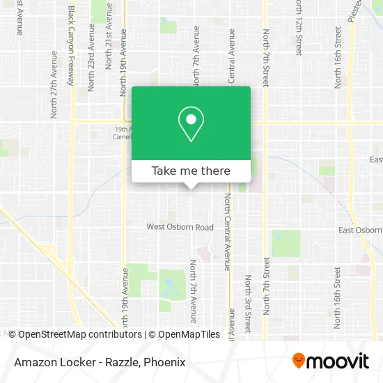 Amazon Locker - Razzle map