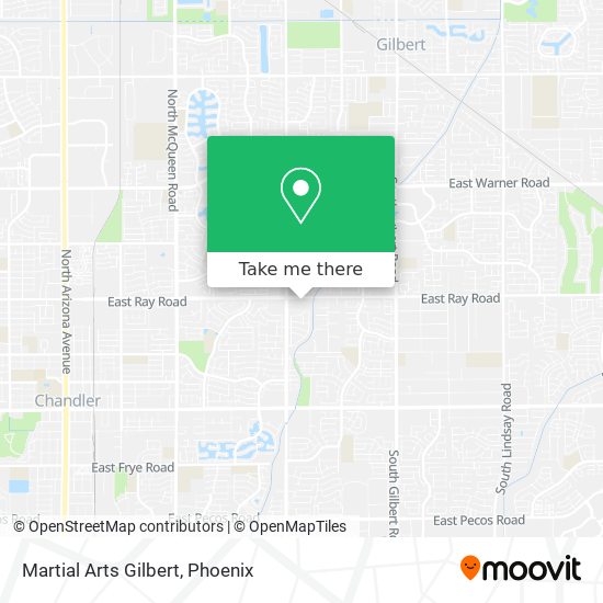 Martial Arts Gilbert map