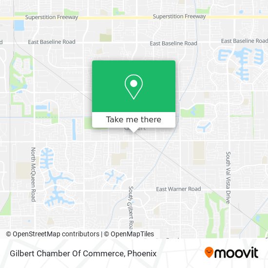 Gilbert Chamber Of Commerce map