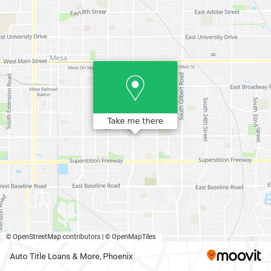 Auto Title Loans & More map