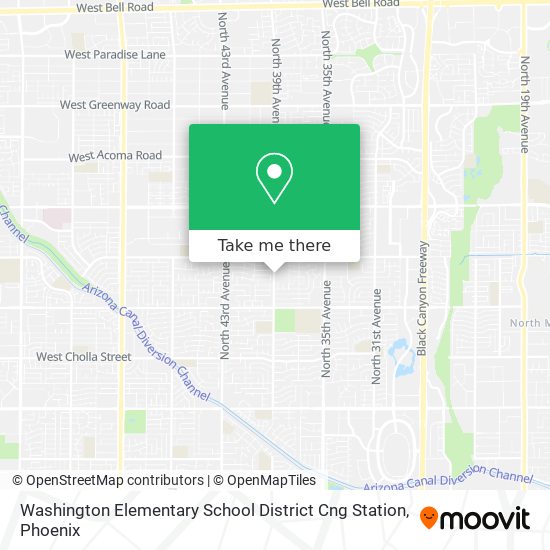 Mapa de Washington Elementary School District Cng Station