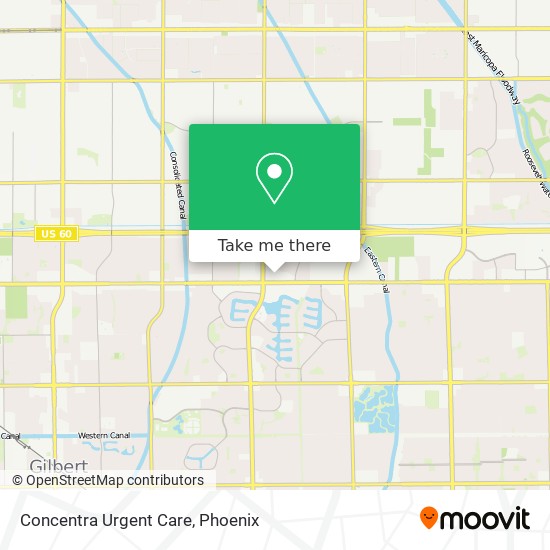 Concentra Urgent Care map