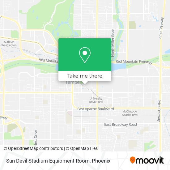 Mapa de Sun Devil Stadium Equioment Room