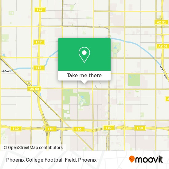 Phoenix College Football Field map