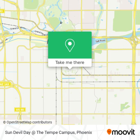 Sun Devil Day @ The Tempe Campus map