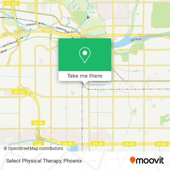 Mapa de Select Physical Therapy