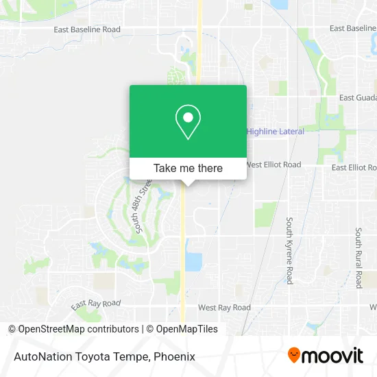 AutoNation Toyota Tempe map