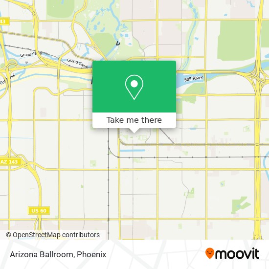 Mapa de Arizona Ballroom