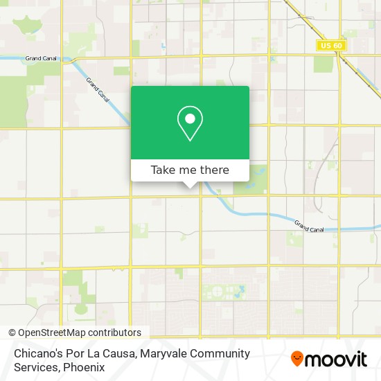Chicano's Por La Causa, Maryvale Community Services map