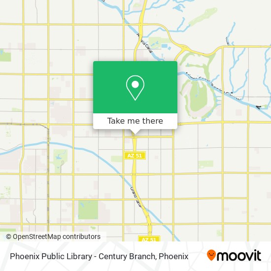 Mapa de Phoenix Public Library - Century Branch