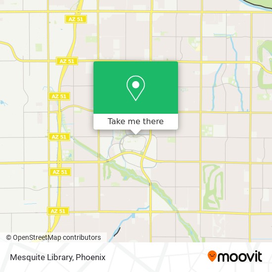 Mesquite Library map