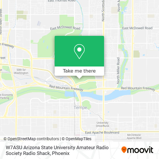 Mapa de W7ASU Arizona State University Amateur Radio Society Radio Shack