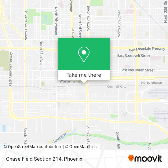 Mapa de Chase Field Section 214