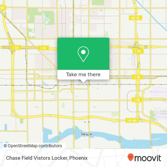 Mapa de Chase Field Vistors Locker