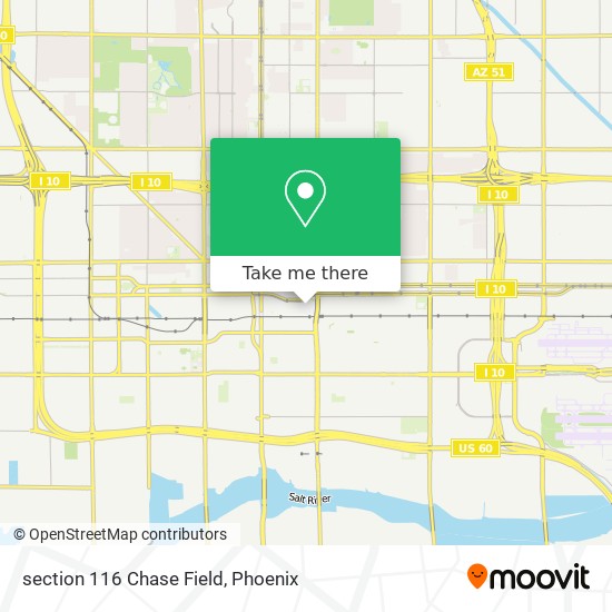 Mapa de section 116 Chase Field