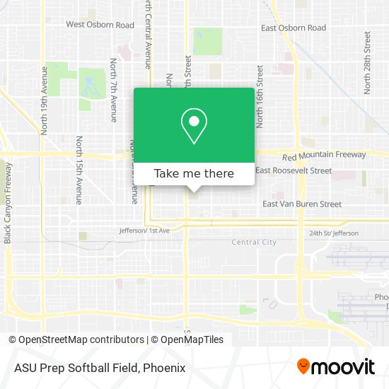 ASU Prep Softball Field map
