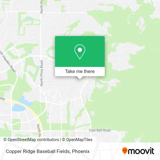 Copper Ridge Baseball Fields map