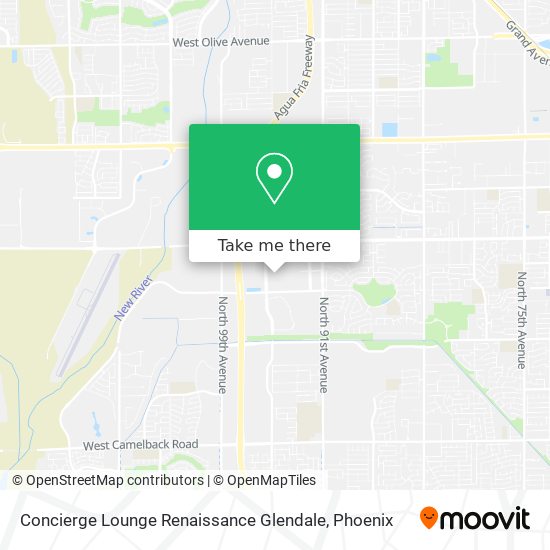 Mapa de Concierge Lounge Renaissance Glendale