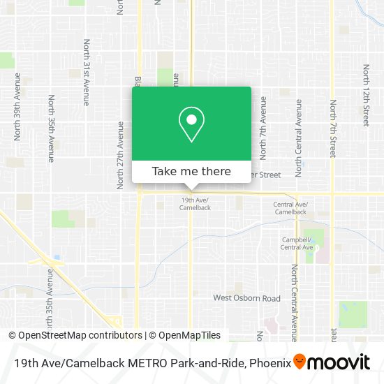 19th Ave / Camelback METRO Park-and-Ride map