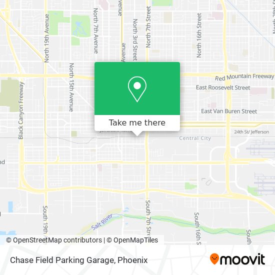 Chase Field Parking Garage map