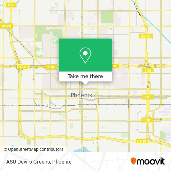 ASU Devil's Greens map