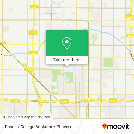 Mapa de Phoenix College Bookstore
