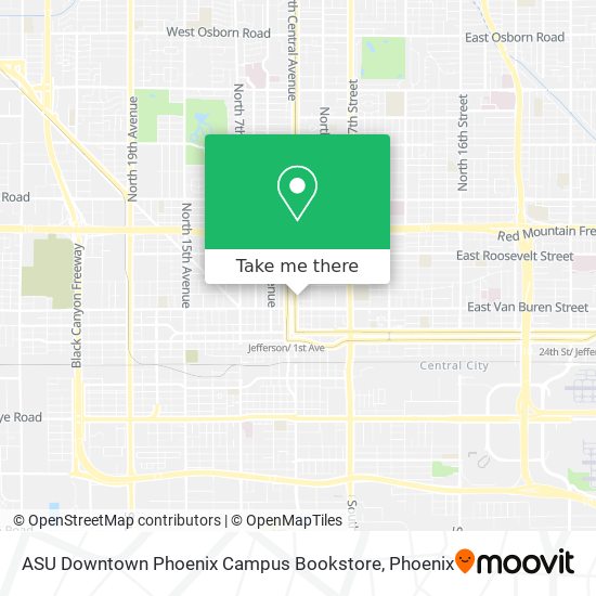 ASU Downtown Phoenix Campus Bookstore map