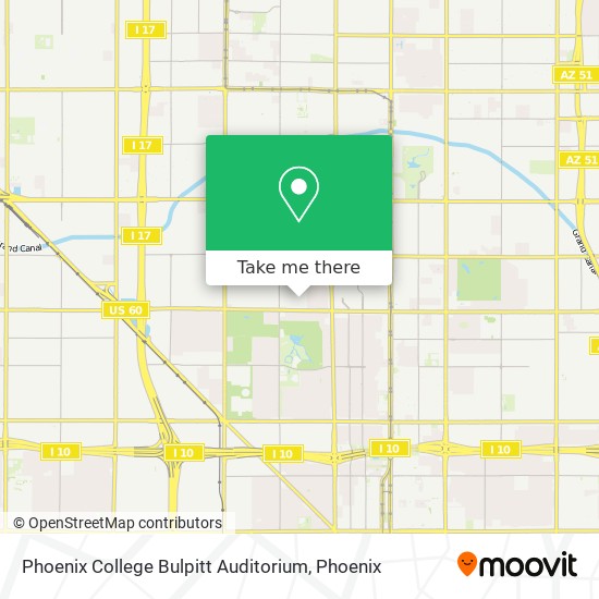 Phoenix College Bulpitt Auditorium map