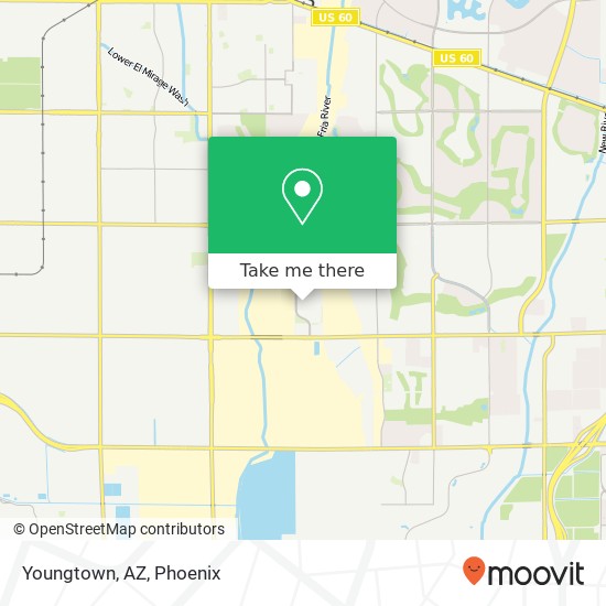 Youngtown, AZ map