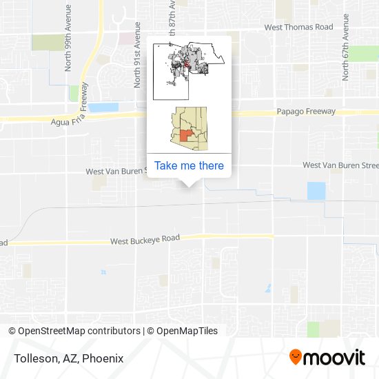 Mapa de Tolleson, AZ
