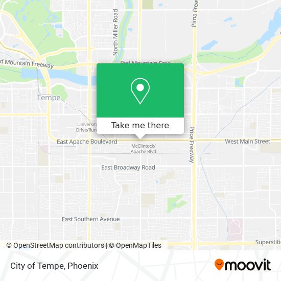City of Tempe map