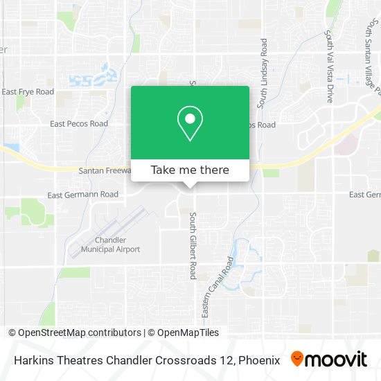 Mapa de Harkins Theatres Chandler Crossroads 12