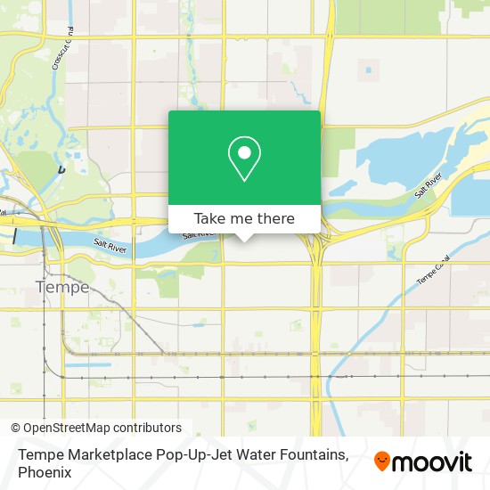 Mapa de Tempe Marketplace Pop-Up-Jet Water Fountains