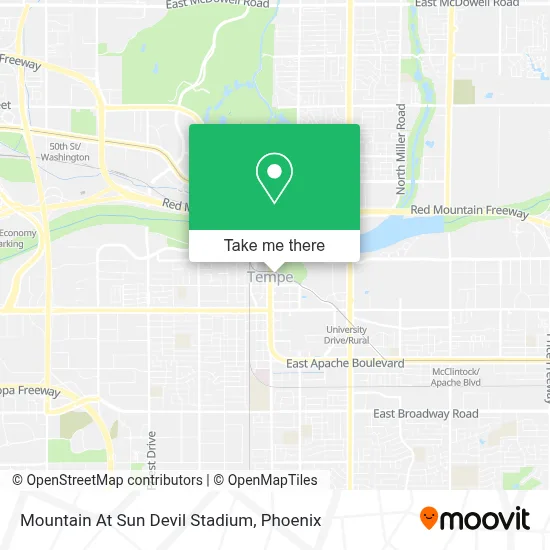 Mountain At Sun Devil Stadium map