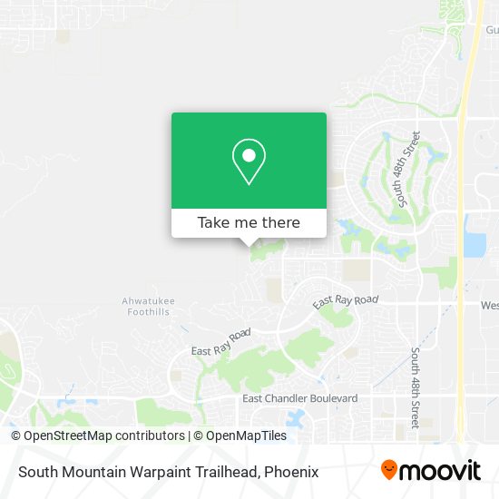 Mapa de South Mountain Warpaint Trailhead