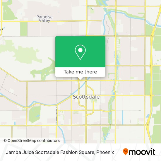 Jamba Juice Scottsdale Fashion Square map