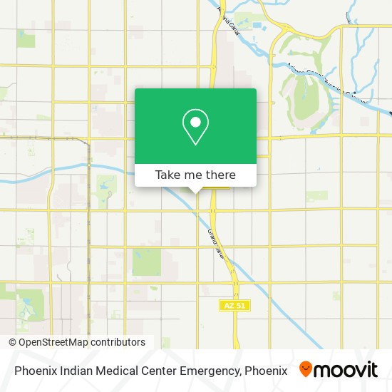 Phoenix Indian Medical Center Emergency map