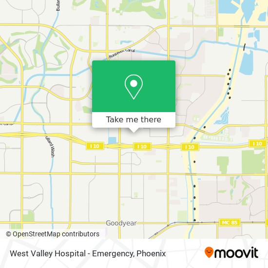Mapa de West Valley Hospital - Emergency