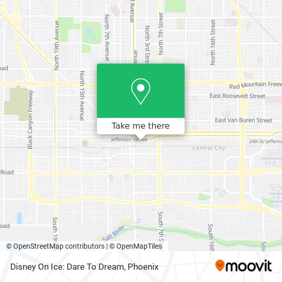Mapa de Disney On Ice: Dare To Dream