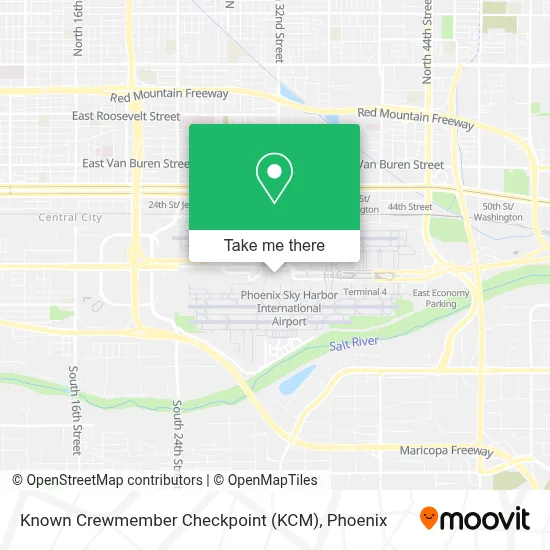 Known Crewmember Checkpoint (KCM) map