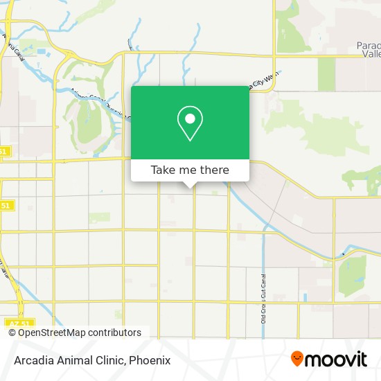 Mapa de Arcadia Animal Clinic