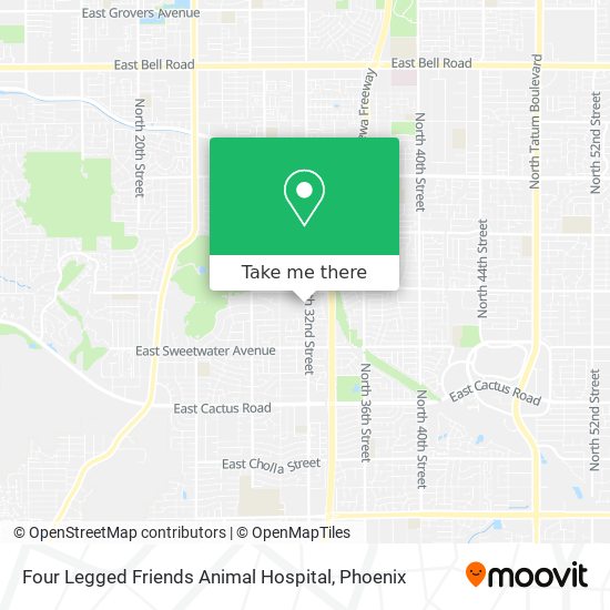 Mapa de Four Legged Friends Animal Hospital