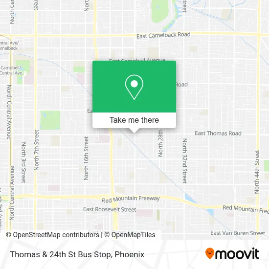 Thomas & 24th St Bus Stop map