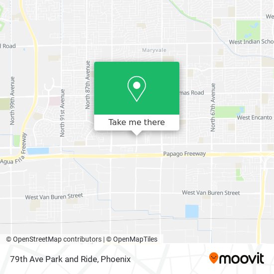 79th Ave Park and Ride map