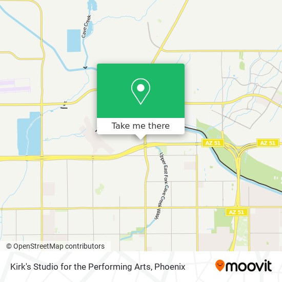 Mapa de Kirk's Studio for the Performing Arts