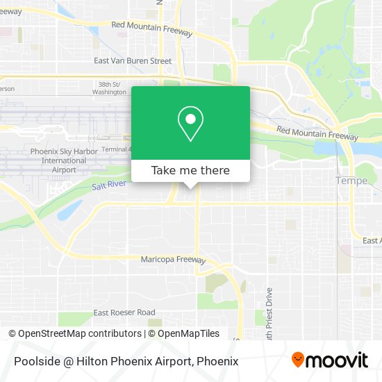 Poolside @ Hilton Phoenix Airport map