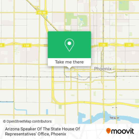 Arizona Speaker Of The State House Of Representatives' Office map