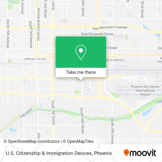 Mapa de U.S. Citizenship & Immigration Devices