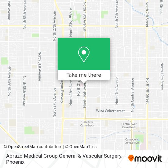 Mapa de Abrazo Medical Group General & Vascular Surgery